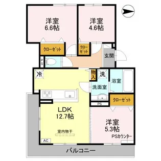 サウス・レジデンス菱川【307号室】の間取り