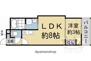BKB仙石屋敷【304号室】の間取り