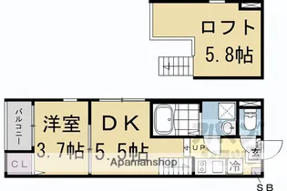 淀ヒルズ【202号室】の間取り