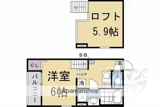 HALE MAHALO【103号室】の間取り