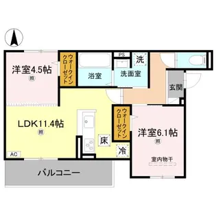 スペチアーレくいな橋【1階】の間取り