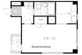 サンフラワー御幸町【201号室】の間取り
