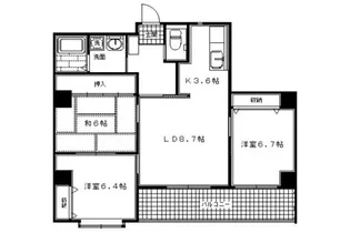 洛翠舎【302号室】の間取り