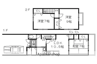 京都府京都市伏見区桃山町因幡【タウンハウス】の間取り
