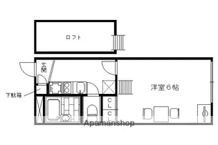 レオパレスセゾン京都駅北【209号室】の間取り