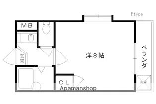 メゾン・ド・ラディ【1-F号室】の間取り