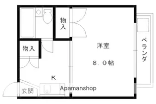 1Kの間取り画像