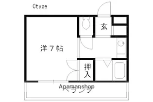 ハイム桃山【201号室】の間取り