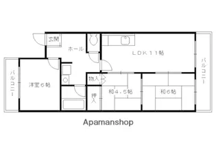 ドルミ高矢【3階】の間取り