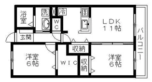 フルール野色【4階】の間取り