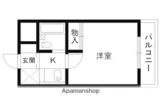 エステート朱雀【509号室】の間取り