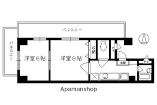 SAWARABIハイッテン【702号室】の間取り