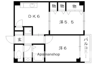 セントアミュー【203号室】の間取り