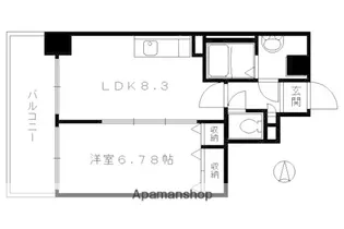 プラネシア星の子京都駅前西【6階】の間取り