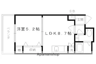 MORE七条【208号室】の間取り