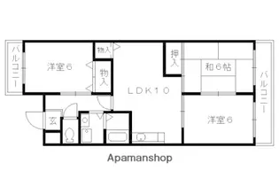 ネオグランドール伏見【1階】の間取り