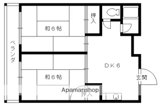 ロータリーマンション修学院【405号室】の間取り