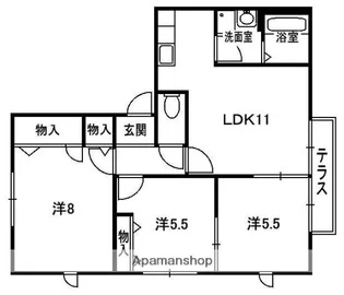 SACURAハイツⅡ【101号室】の間取り