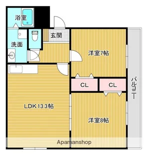 PALETTE YUI【201号室】の間取り