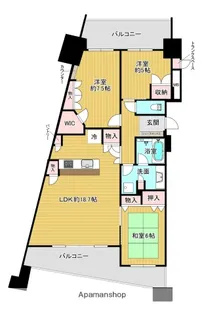 京阪東ローズタウン・ファインパークC棟【8階】の間取り