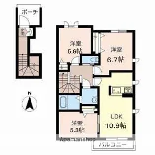 とみや【2階】の間取り