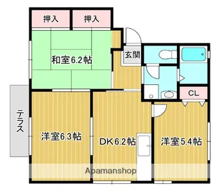 3DKの間取り画像