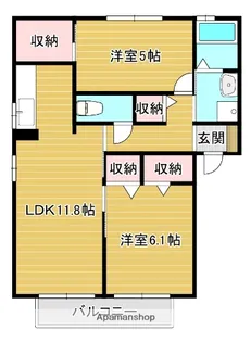 京都府城陽市寺田乾出北【アパート】の間取り