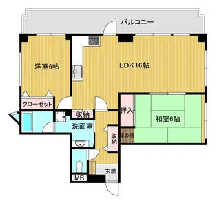 京都府城陽市平川茶屋裏【マンション】の間取り