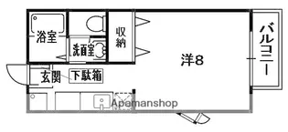 ハイツ山岡【206号室】の間取り