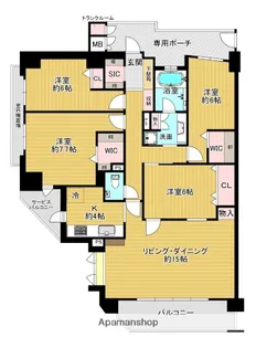 アルス松井山手 セントラルコート【3階】の間取り