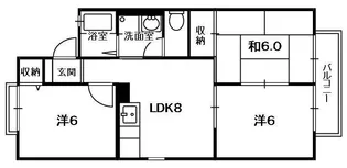 鹿芳館【201号室】の間取り