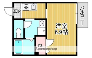 ヴィヴァーチェ田中【201号室】の間取り