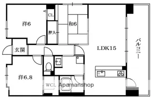 パデシオン祝園スターゲートシティー【12階】の間取り