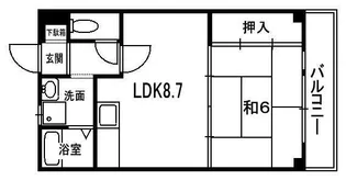 カサベルテ【1階】の間取り