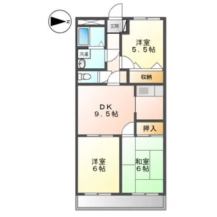 ハイツ北尾【205号室】の間取り