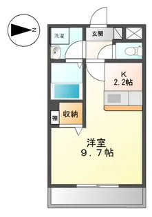 グランベル三山木【202号室】の間取り