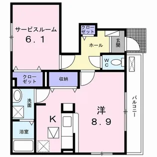 コルソアロッジオ【101号室】の間取り