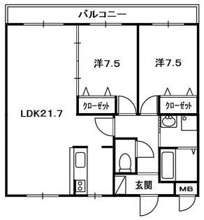 ヴァーナルⅦ【402号室】の間取り