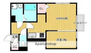 フィデル大住【201号室】の間取り