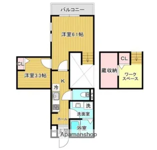 BELLE LEAD田辺北里(ミサワホーム)【2階】の間取り