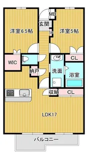 木津南パークサイドヴィレッヂ【2階】の間取り