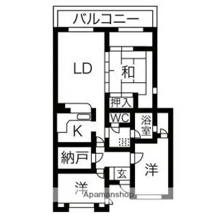 アーバンエース松井山手パル【207号室】の間取り