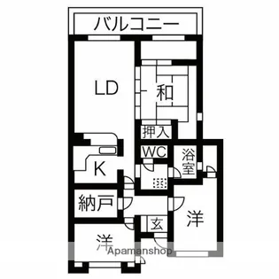 アーバンエース松井山手パル【5階】の間取り