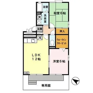 リビングタウン木津南 A棟【1階】の間取り