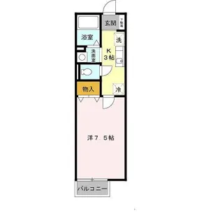 ヴィラ祝園【2階】の間取り