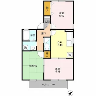 ビューテラス B棟【2階】の間取り