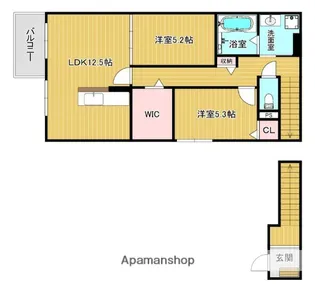 サンフローⅡA棟【2階】の間取り