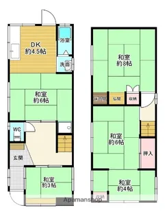 京都府京田辺市興戸下ノ川原【一戸建】の間取り