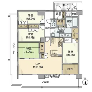 京都府宇治市開町【マンション】の間取り