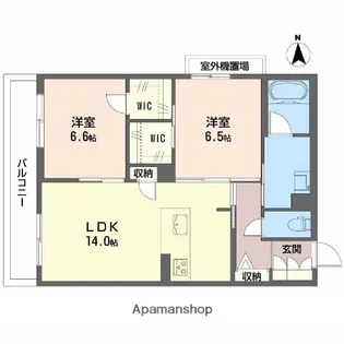 シャーメゾンM−SIX【306号室】の間取り